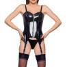Black Level Guêpière Porte-Jarretelles VINYL BASQUE ZIP Noire